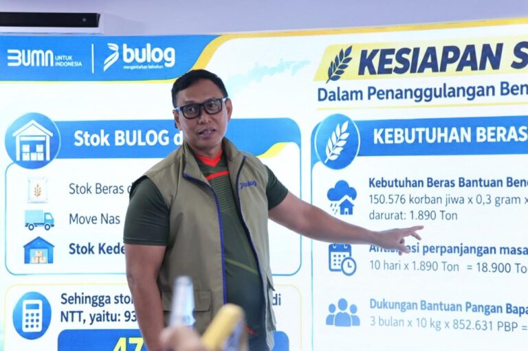 BULOG Siagakan 93.782 Ton Beras Demi Penanganan Bencana di NTT